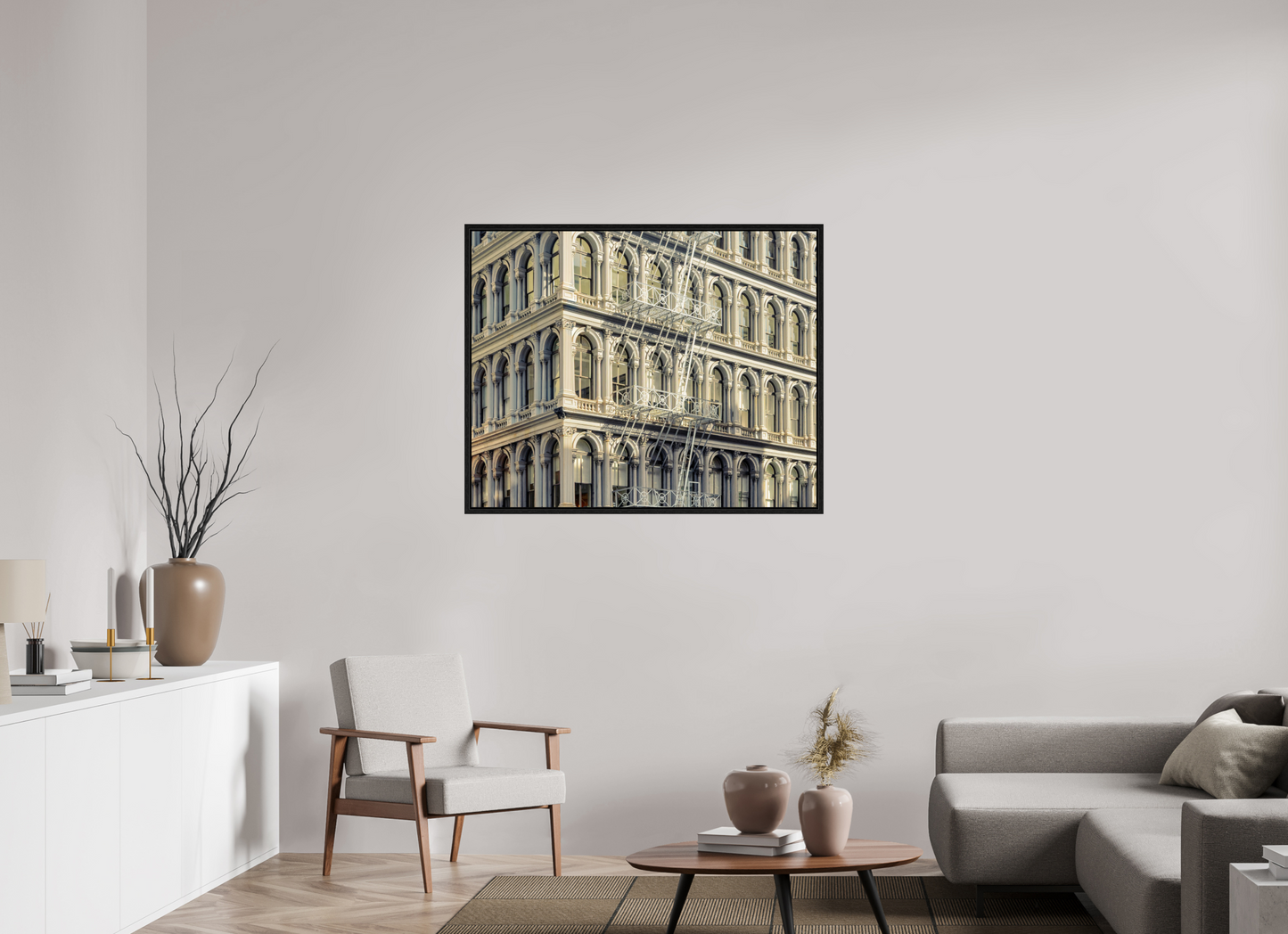 43.7 x 35″, Floater Frame New York - Façade Study No. 1