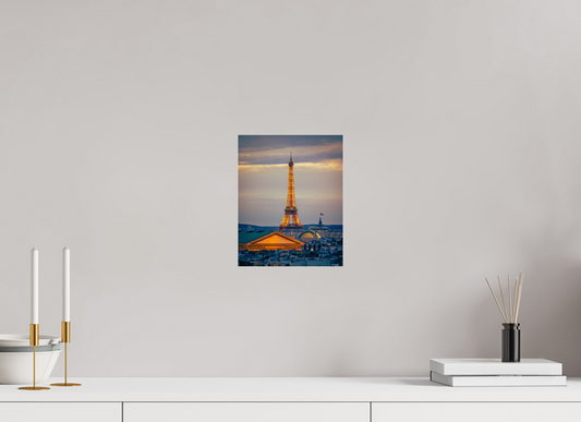8 x 10″, Photo Print Under Acrylic Glass Paris - Golden Eiffel Tower