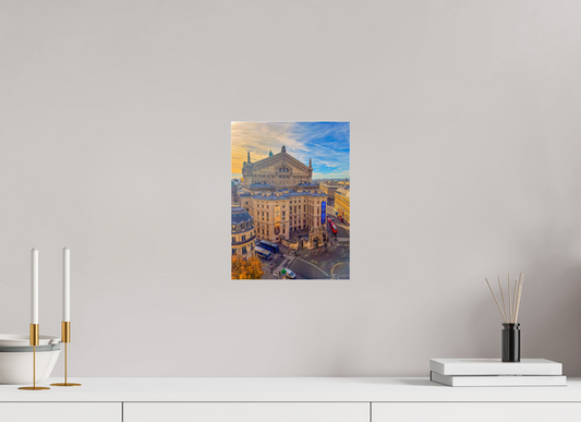 9 x 12″, Photo Print Under Acrylic Glass Paris - Palais Garnier at Sunset
