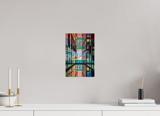 8 x 12″, Photo Print Under Acrylic Glass Madrid Architectural Reflection Print – Colegiata de San Isidro Dome from Reina Sofía Museum