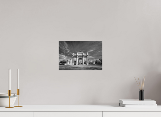 12 x 8″, Photo Print Under Acrylic Glass Paris -Louvre’s Gateway – Black and White Architectural Prin