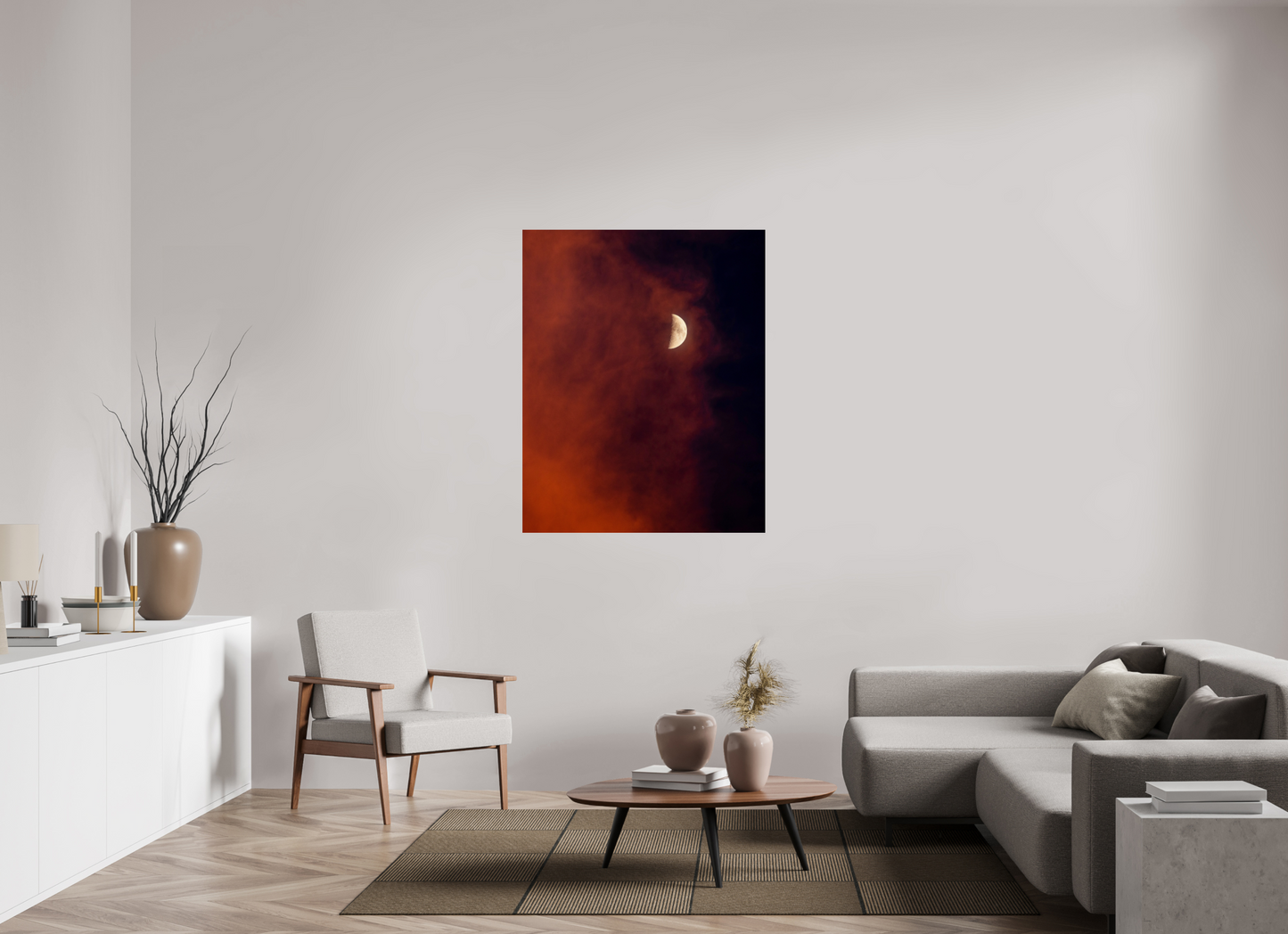 39 x 48.7″, Photo Print Under Acrylic Glass Florida - Red Moon