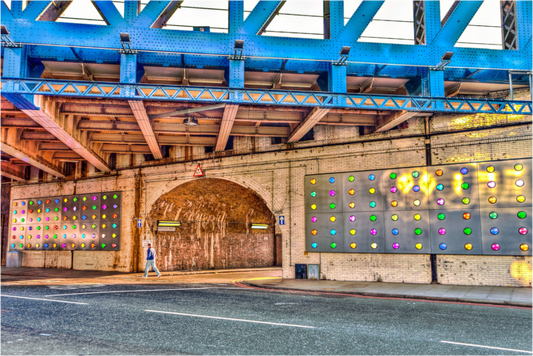 Main image London Fine Art Photograph - Urban Geometry Under Blue Steel
