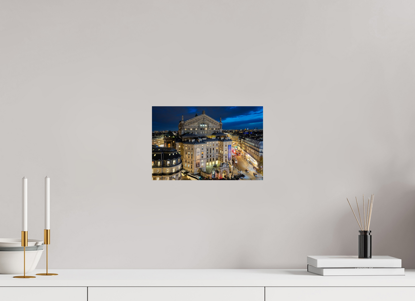 12 x 8″, Photo Print On Fuji Crystal DP II Paris - Palais Garnier during the blue hour