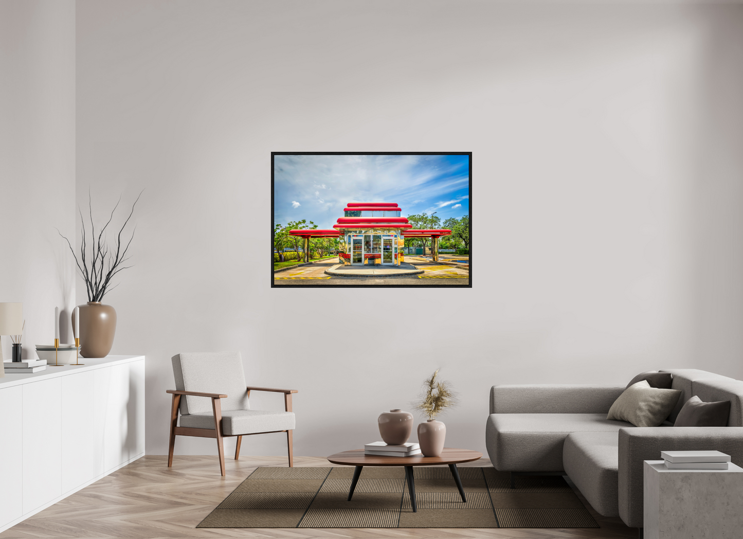 54 x 36″, Floater Frame Florida - Hyperrealism Americana