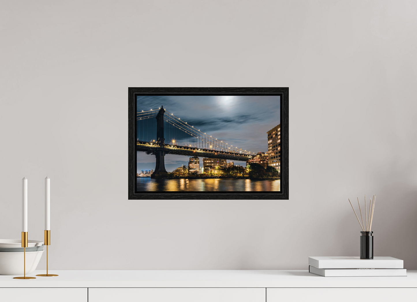 15 x 10″, Floater Frame New York - Manhattan Bridge