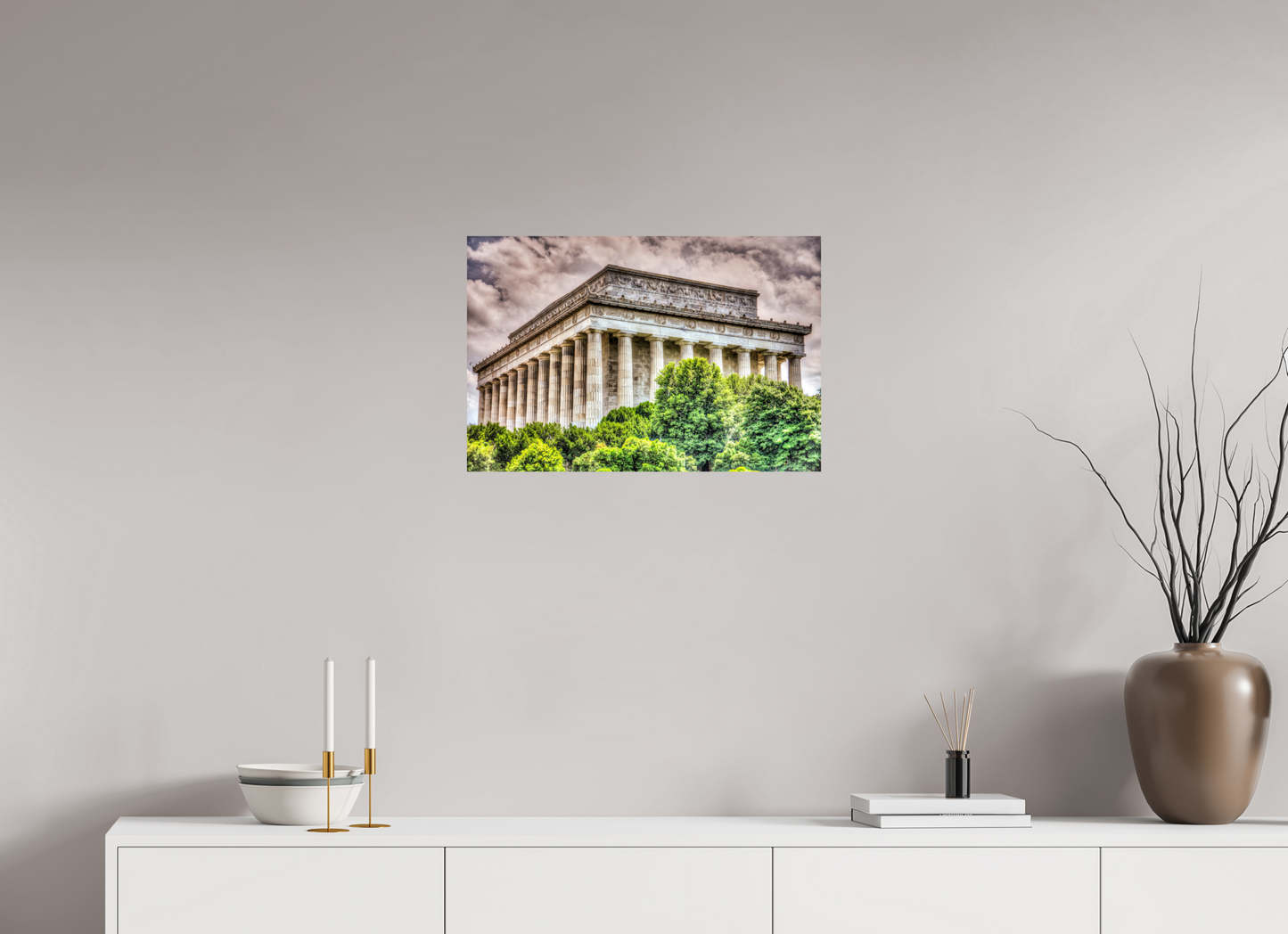 24 x 16″, Photo Print On Fuji Crystal DP II Lincoln Memorial, Washington DC — Dramatic Architectural Fine Art Print