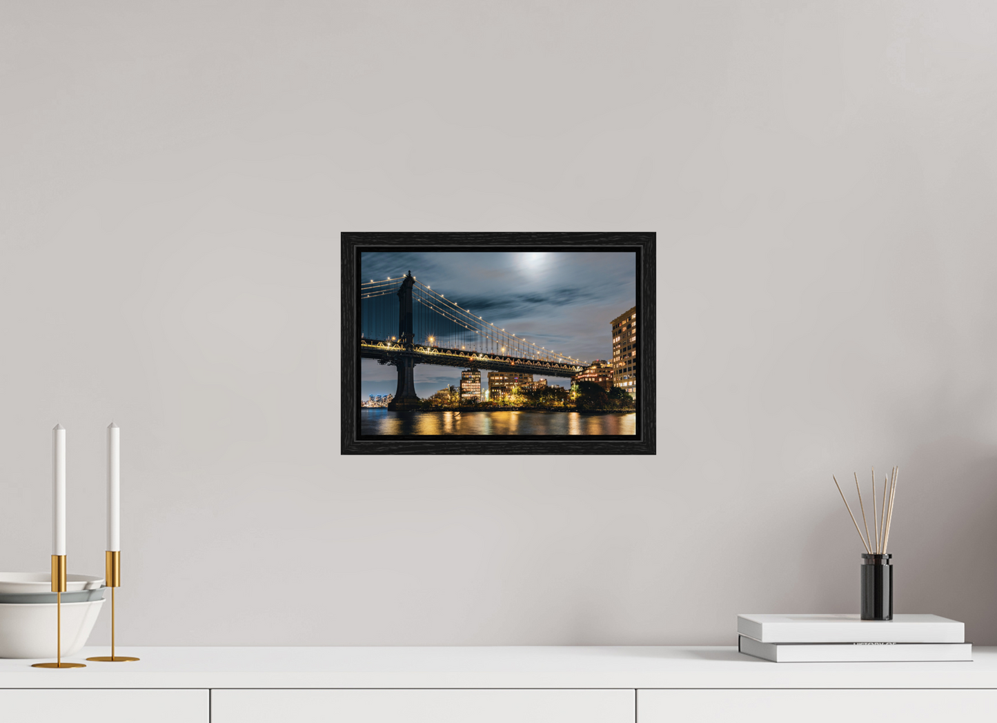 12 x 8″, Floater Frame New York - Manhattan Bridge