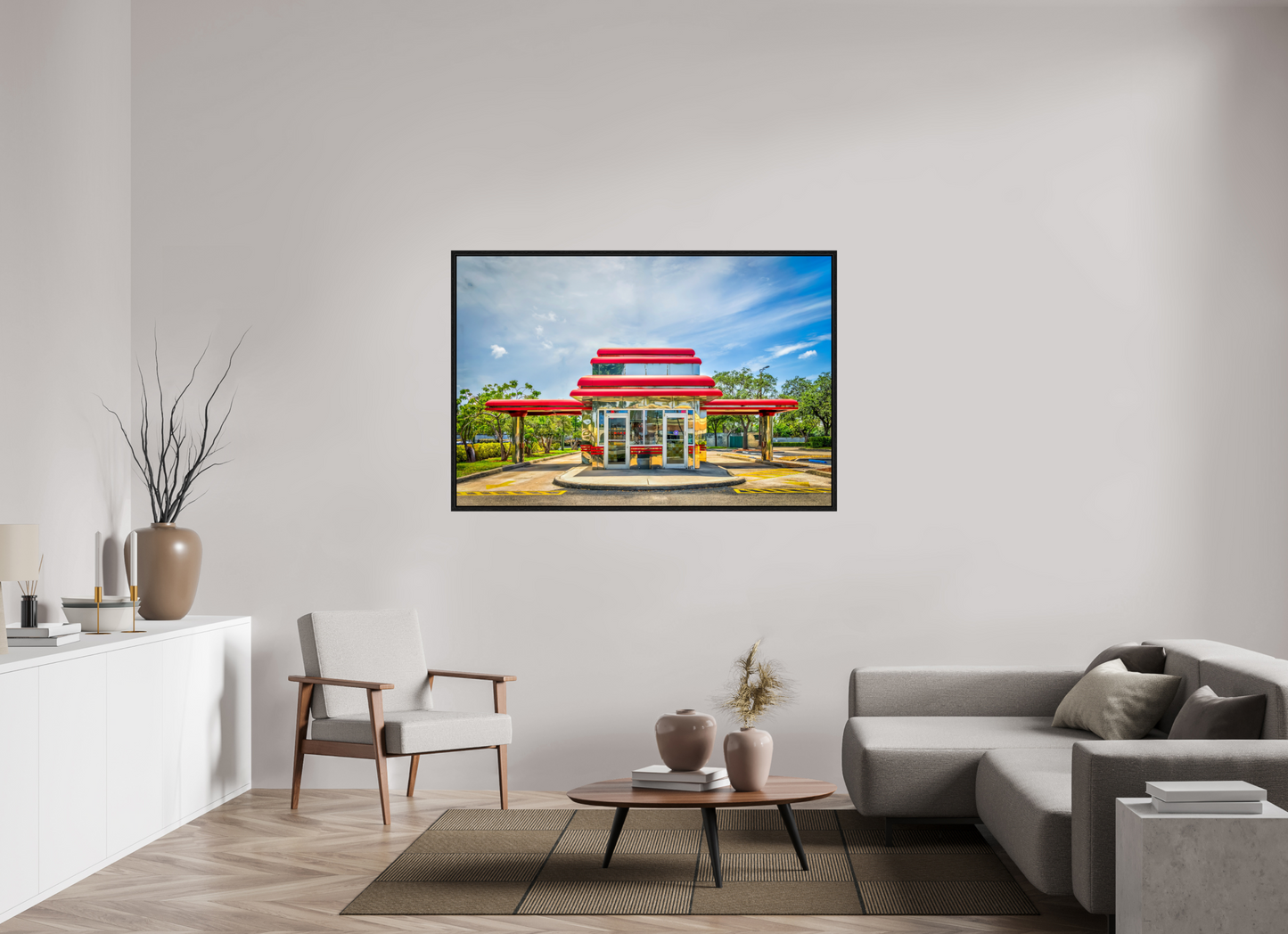 60 x 40″, Floater Frame Florida - Hyperrealism Americana