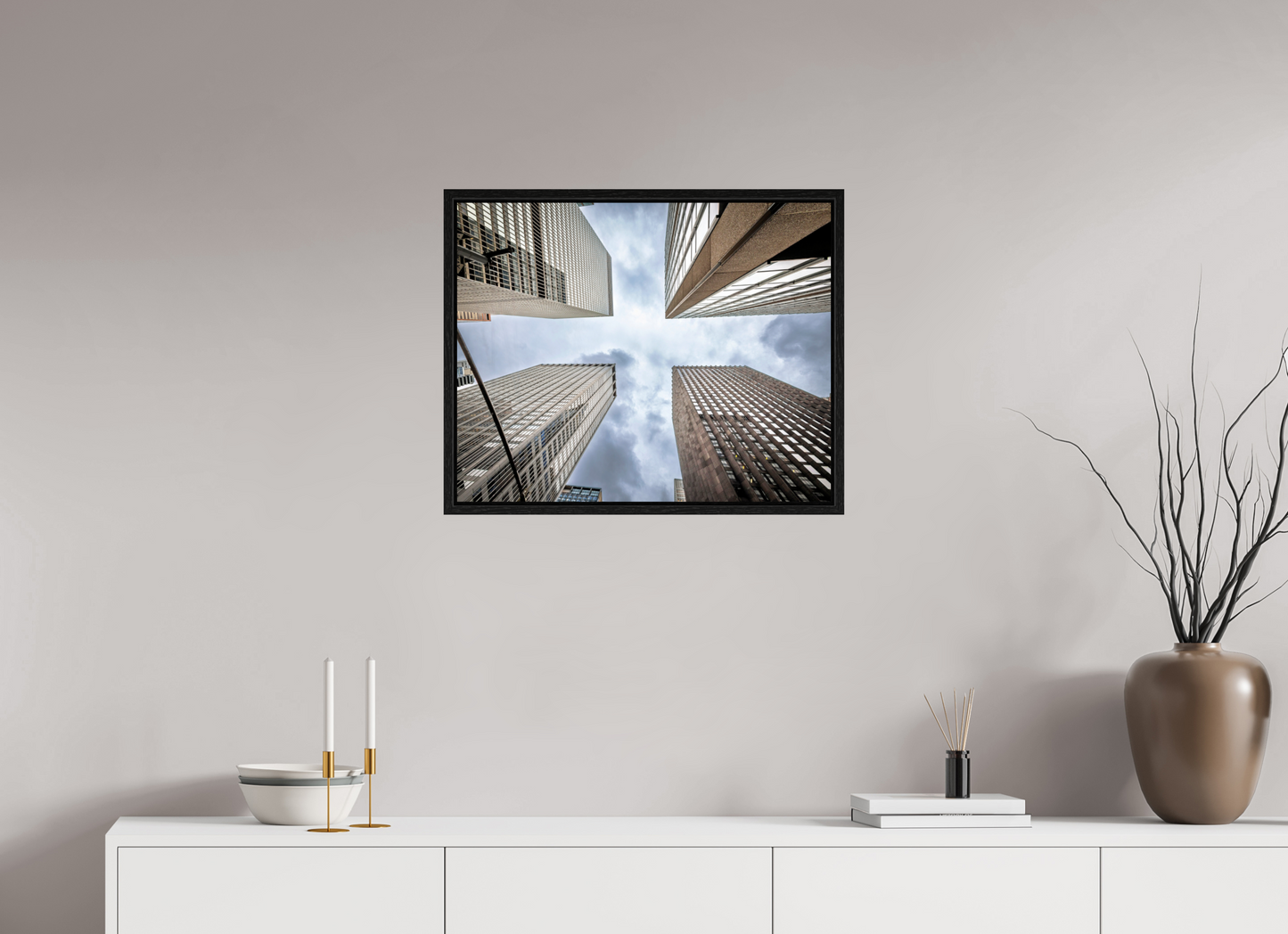 25 x 20″, Floater Frame New York - Urban Canyon