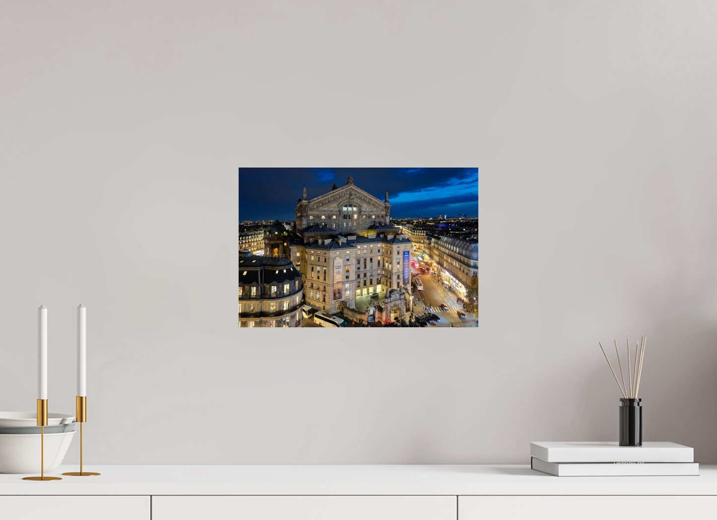 15 x 10″, Photo Print On Fuji Crystal DP II Paris - Palais Garnier during the blue hour