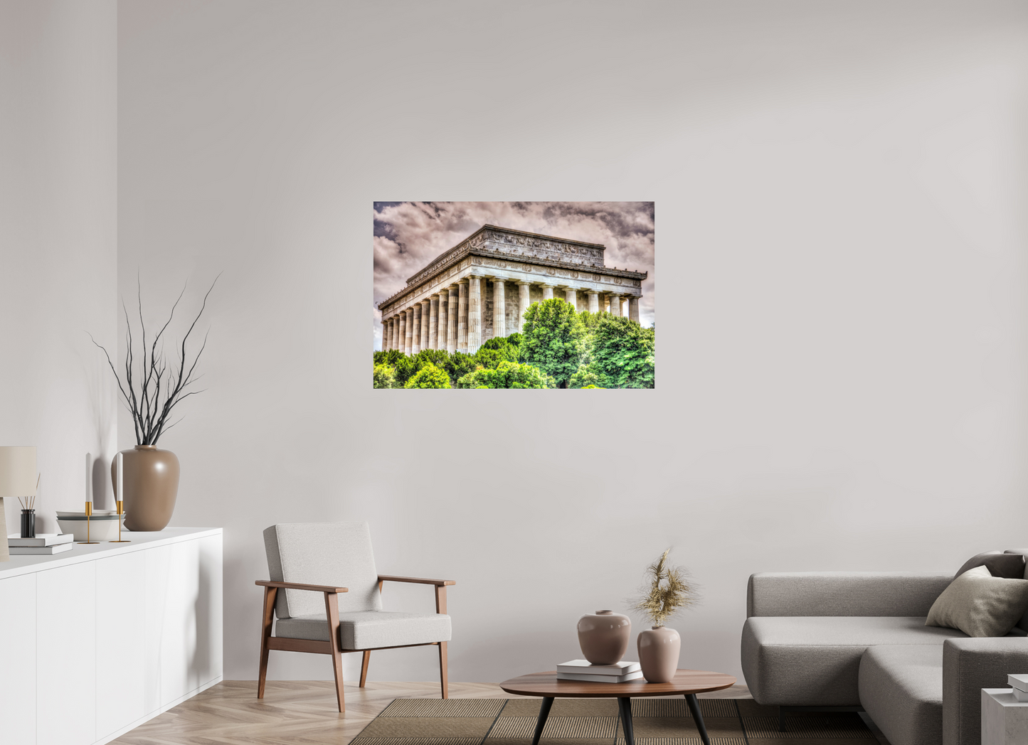 45 x 30″, Photo Print On Fuji Crystal DP II Lincoln Memorial, Washington DC — Dramatic Architectural Fine Art Print