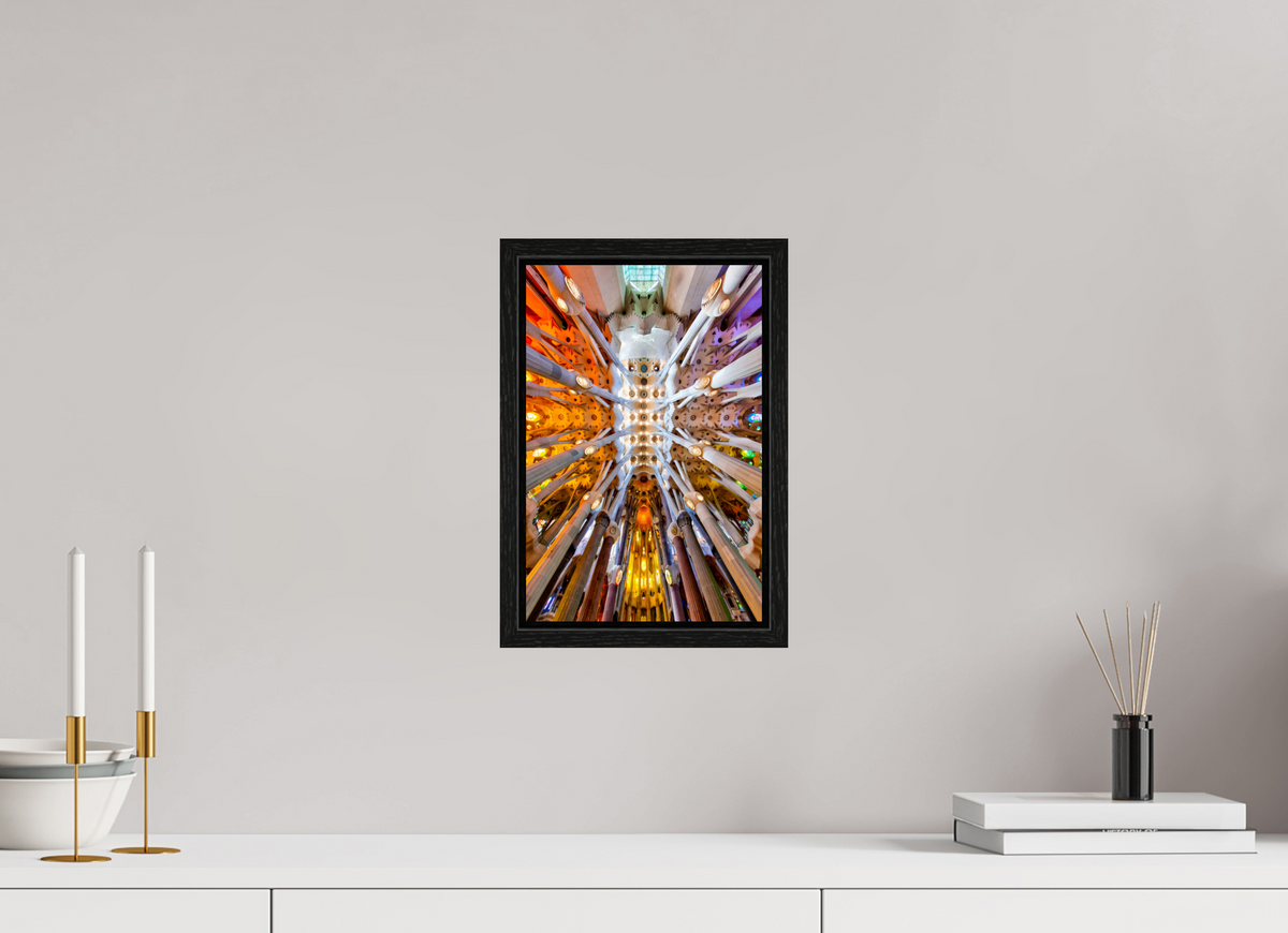 8 x 12.1″, Floater Frame Gaudí’s Celestial Geometry — Sagrada Família, Barcelona