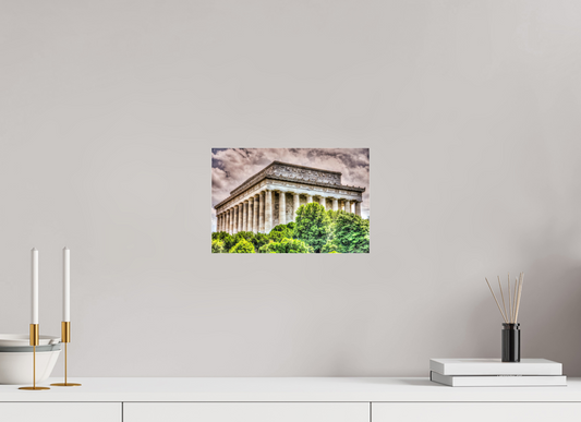 12 x 8″, Photo Print Under Acrylic Glass Lincoln Memorial, Washington DC — Dramatic Architectural Fine Art Print