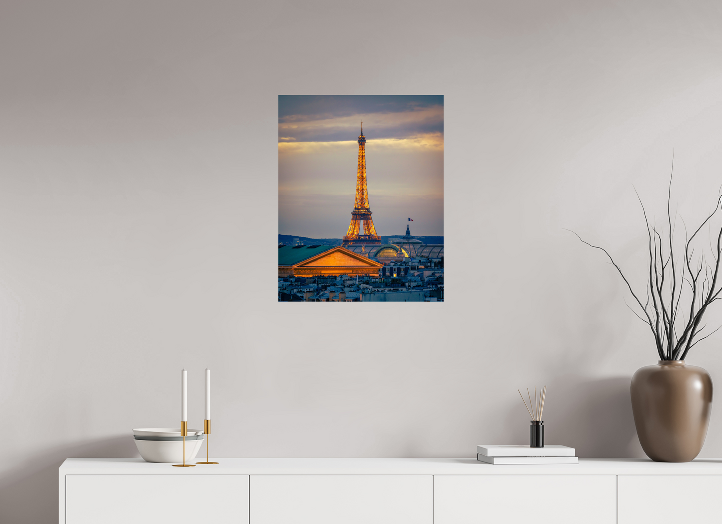 20 x 25″, Photo Print On Fuji Crystal DP II Paris - Golden Eiffel Tower