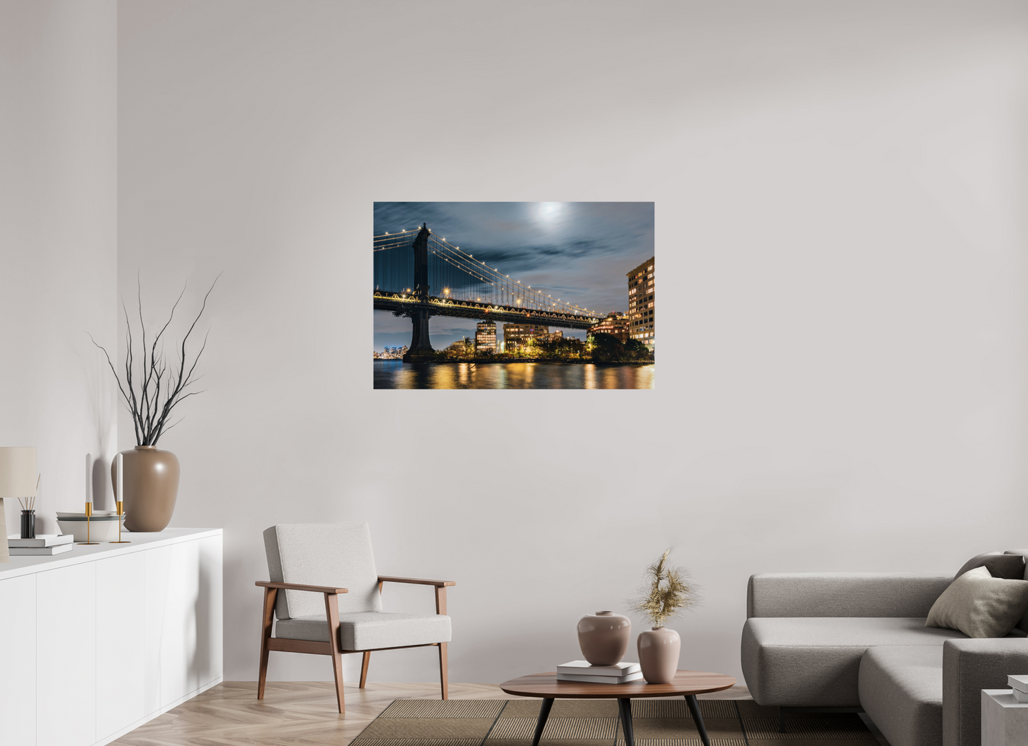 45 x 30″, Photo Print On Fuji Crystal DP II New York - Manhattan Bridge