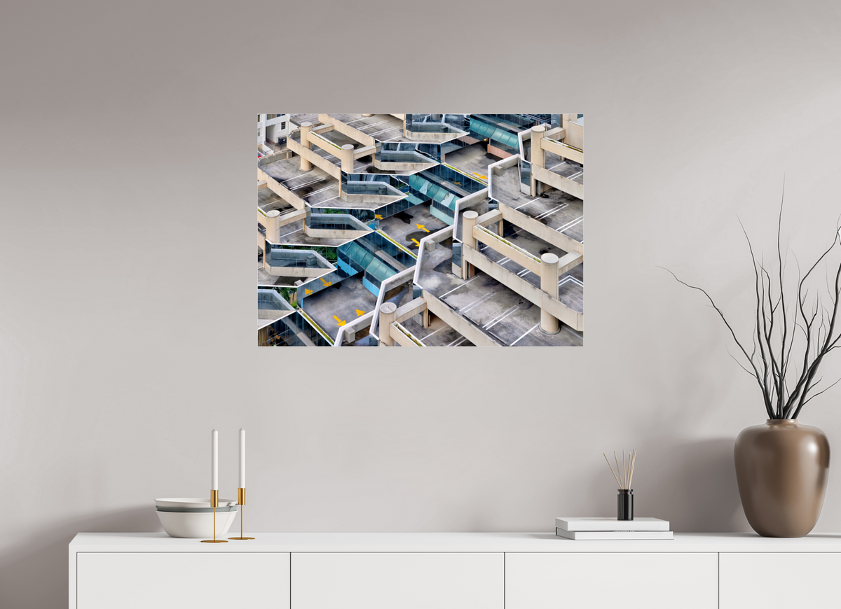 33.6 x 24″, Photo Print Under Acrylic Glass Urban Labyrinth — Geometry in Concrete