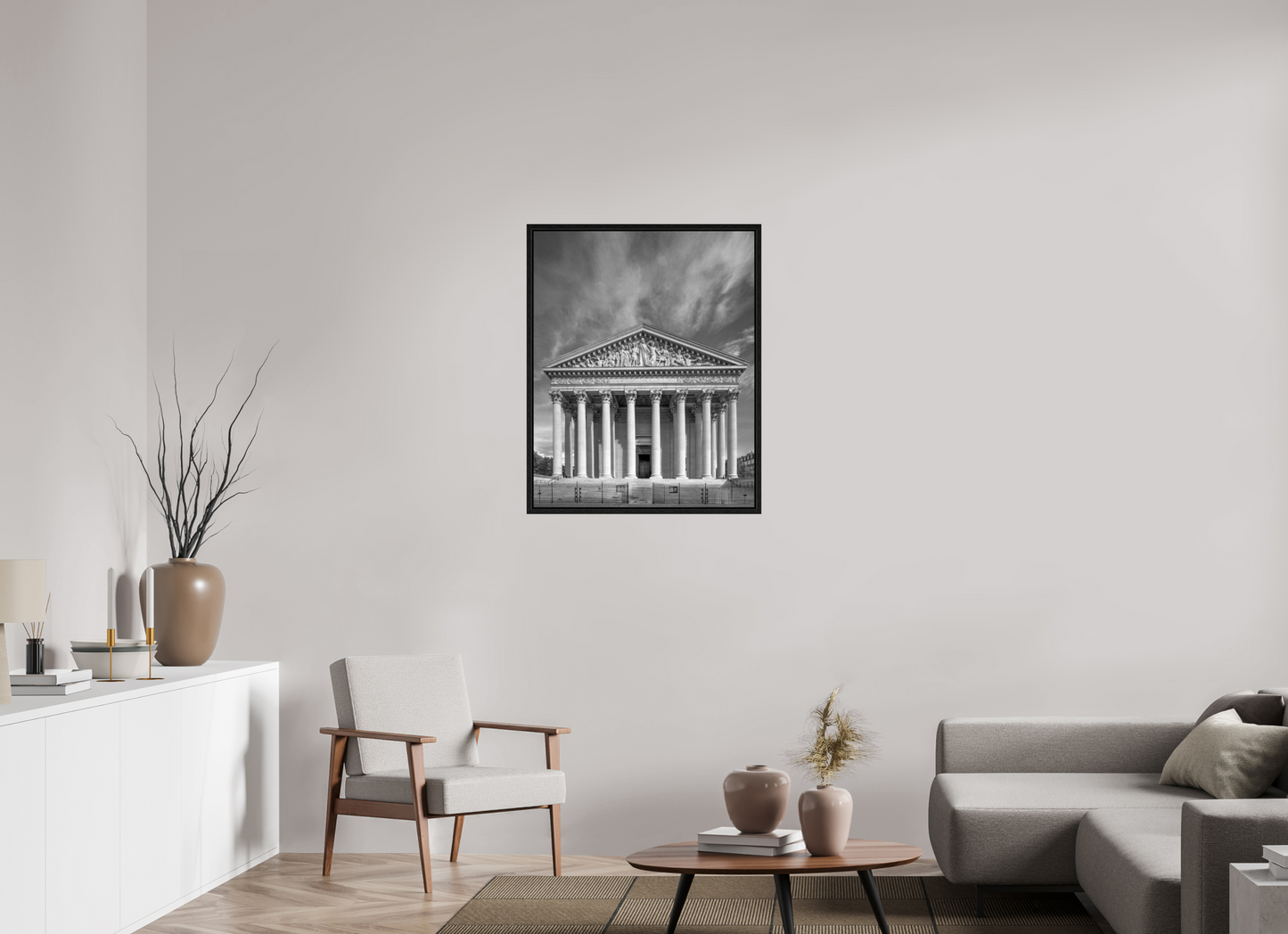 28 x 35″, Floater Frame Paris - La Madeleine