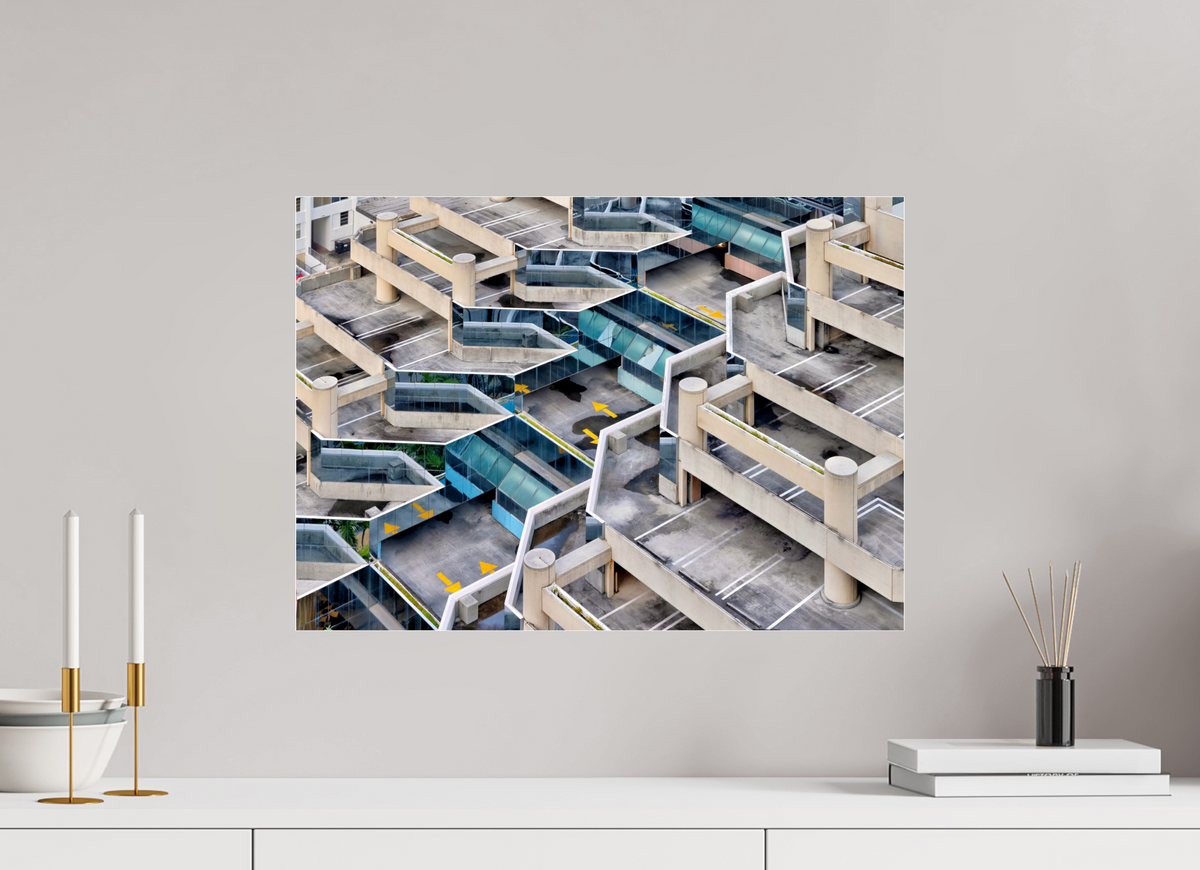 22.4 x 16″, Photo Print Under Acrylic Glass Urban Labyrinth — Geometry in Concrete