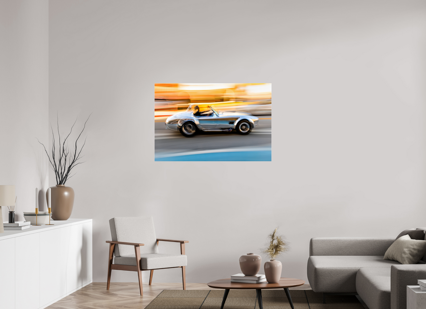 45 x 30″, Photo Print Under Acrylic Glass Cobra in Motion — Fine Art Automotive Photograph