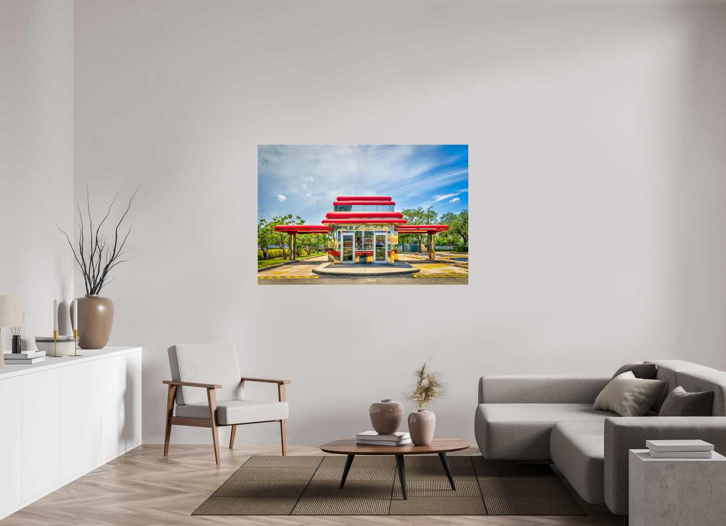 60 x 40″, Photo Print Under Acrylic Glass Florida - Hyperrealism Americana