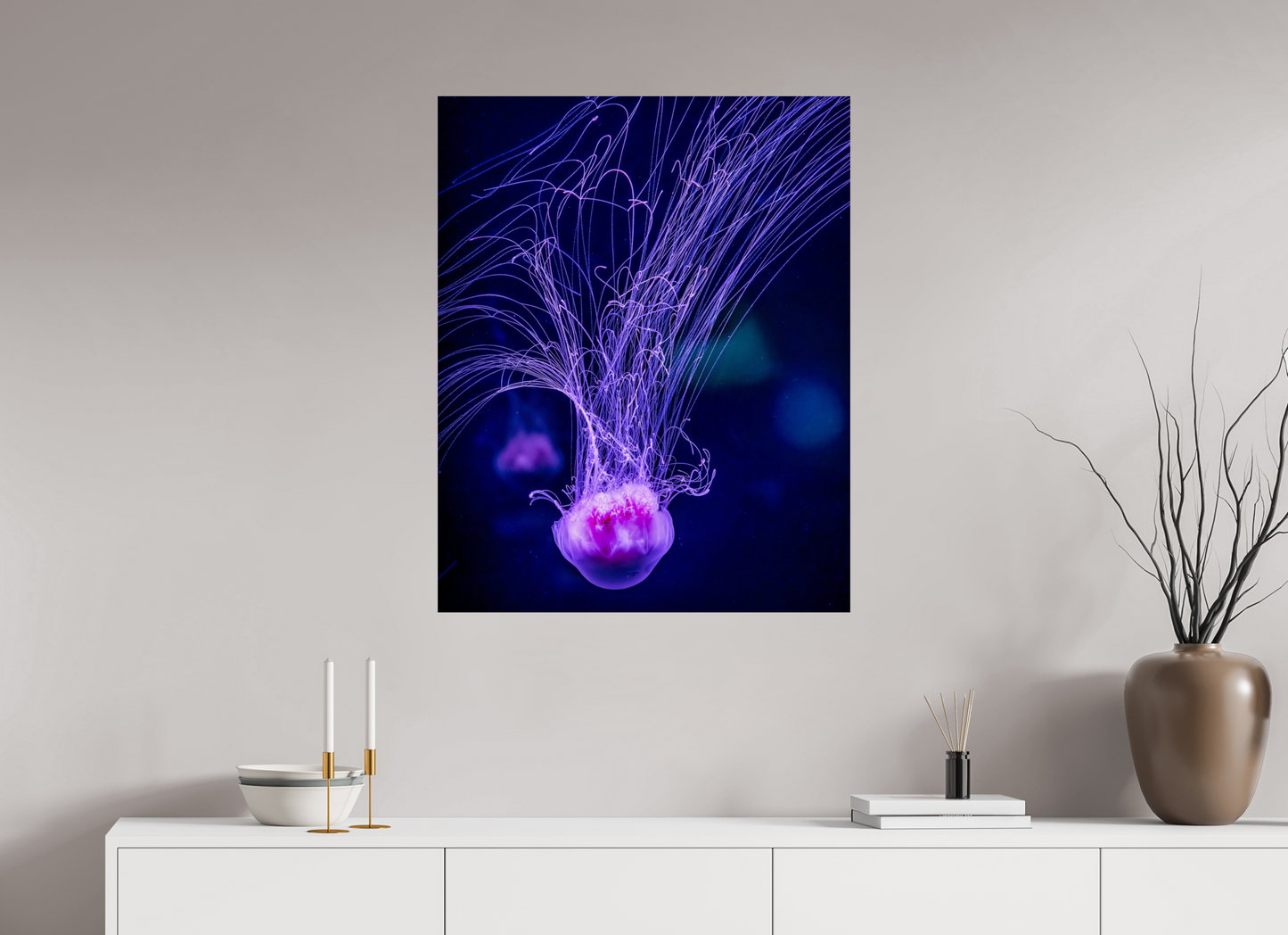 28 x 35″, Photo Print On Fuji Crystal DP II Ocean Calligraphy