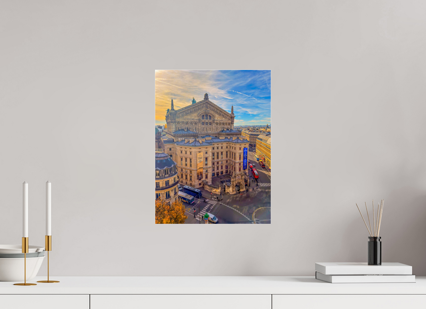 12 x 16″, Photo Print Under Acrylic Glass Paris - Palais Garnier at Sunset