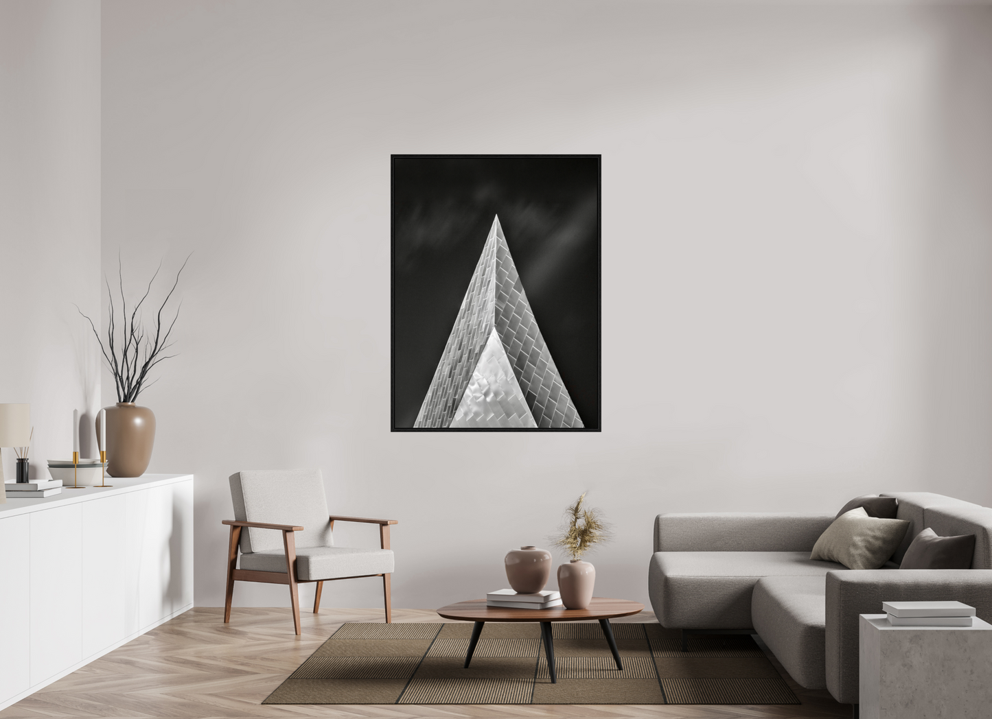 42 x 56″, Floater Frame Into the Black — Fine Art Architectural Photography