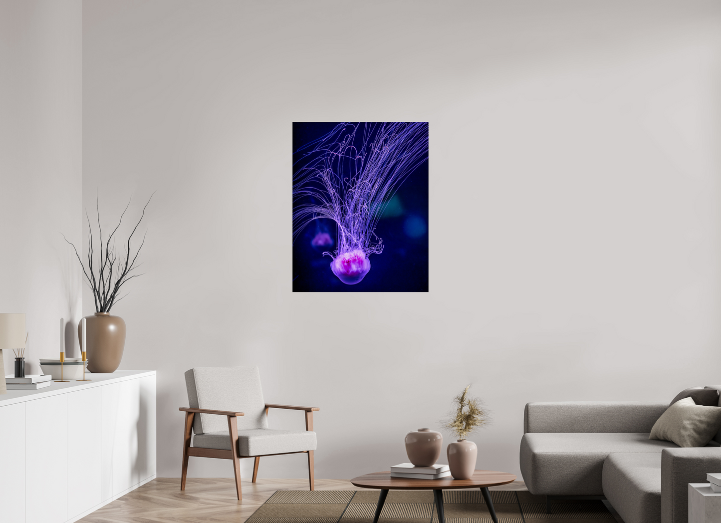 31 x 38.7″, Photo Print Under Acrylic Glass Ocean Calligraphy