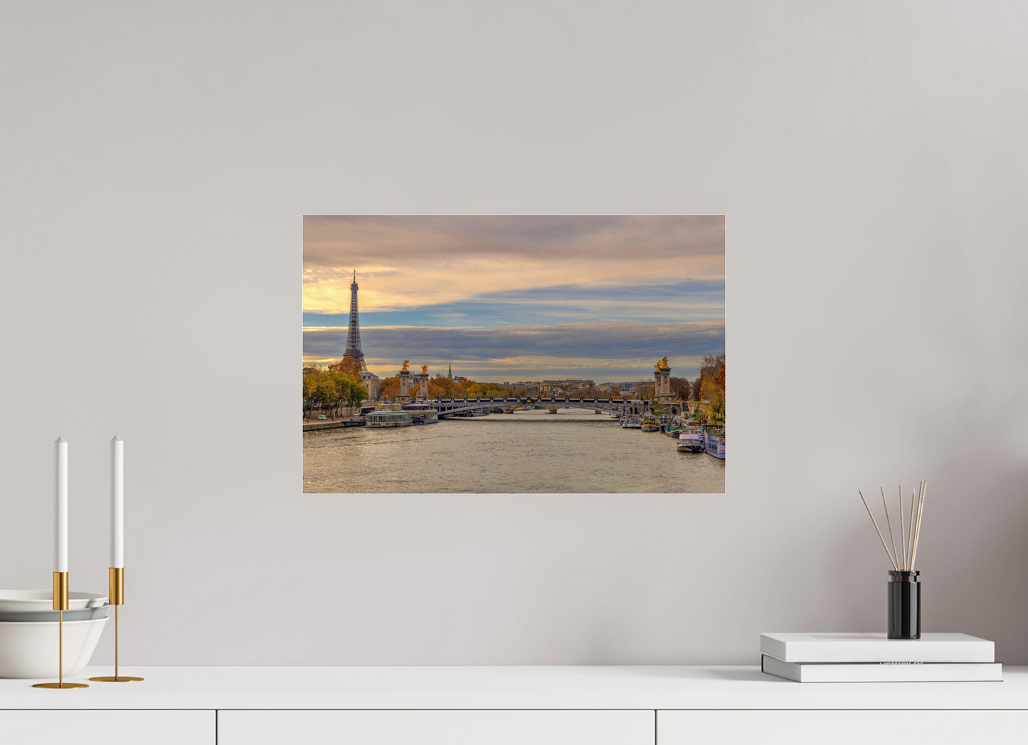18.2 x 12″, Photo Print Under Acrylic Glass Paris - Autumn Over Pont Alexandre III