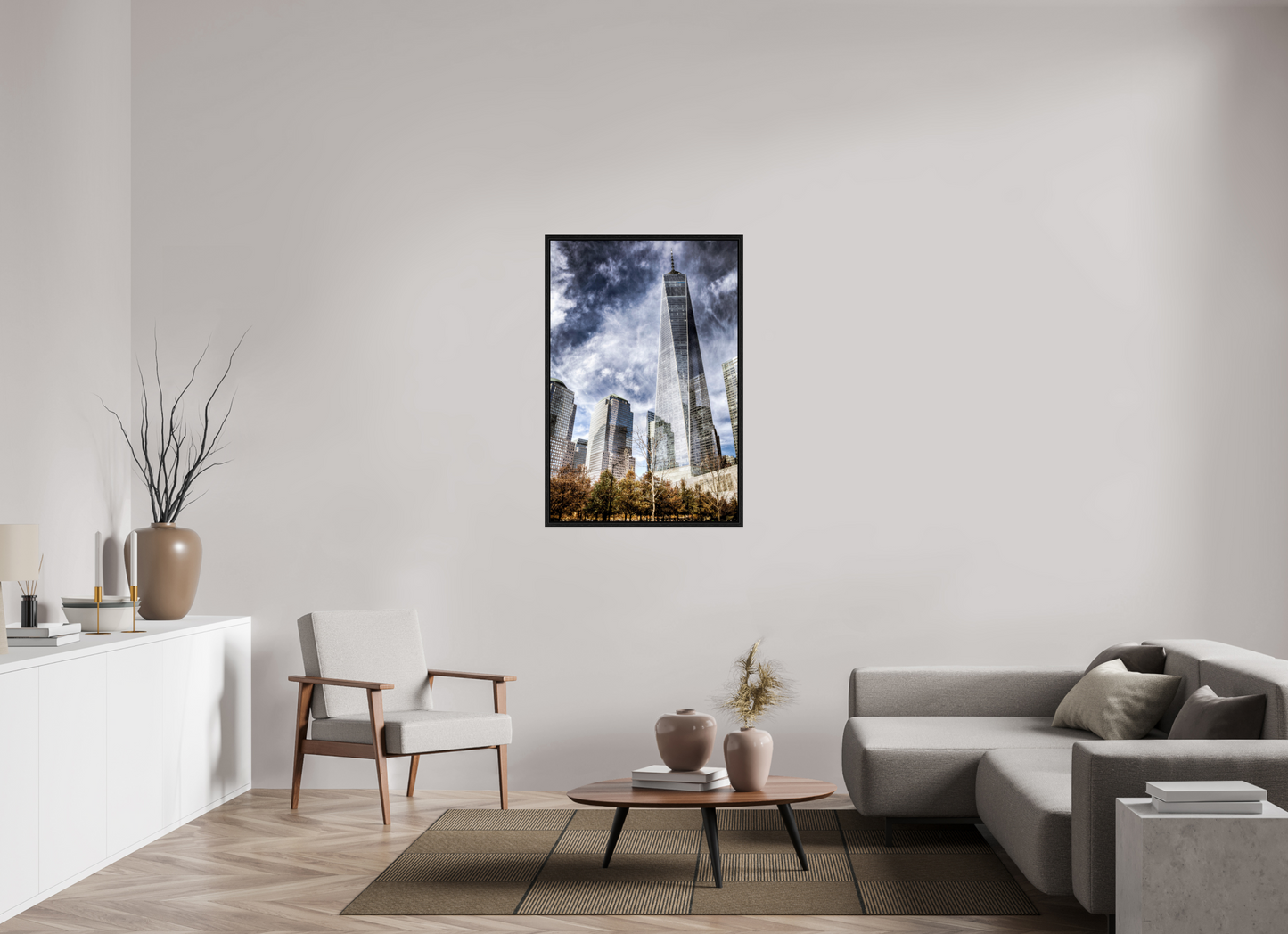 30 x 45″, Floater Frame One World Trade Center – Dramatic New York City Architecture Fine Art Photograph