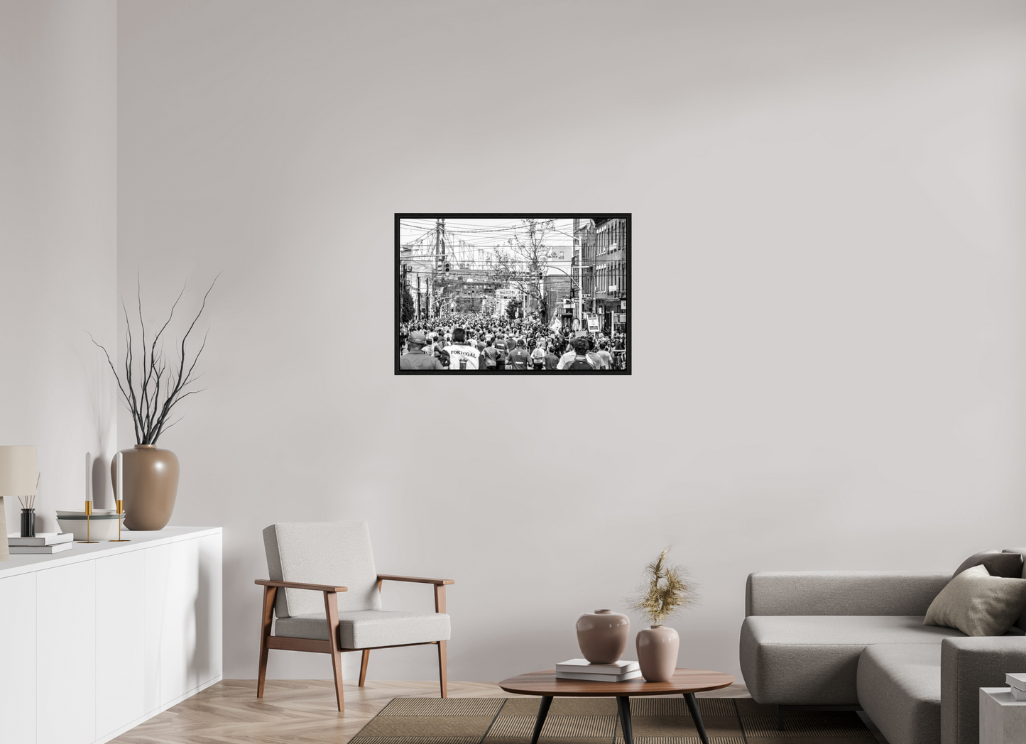 36 x 24″, Floater Frame The Pack — NYC Marathon
