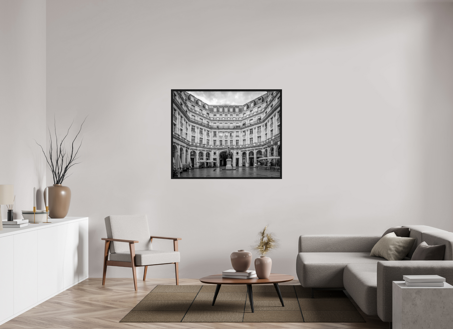 48.7 x 39″, Floater Frame Paris - Symetry