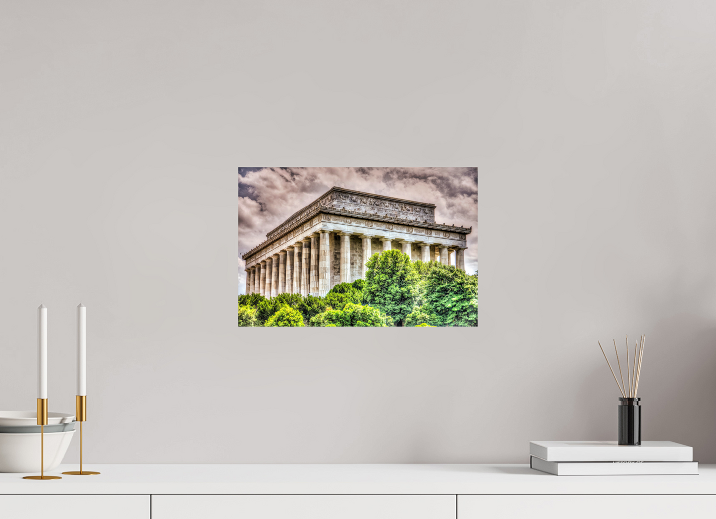 15 x 10″, Photo Print On Fuji Crystal DP II Lincoln Memorial, Washington DC — Dramatic Architectural Fine Art Print