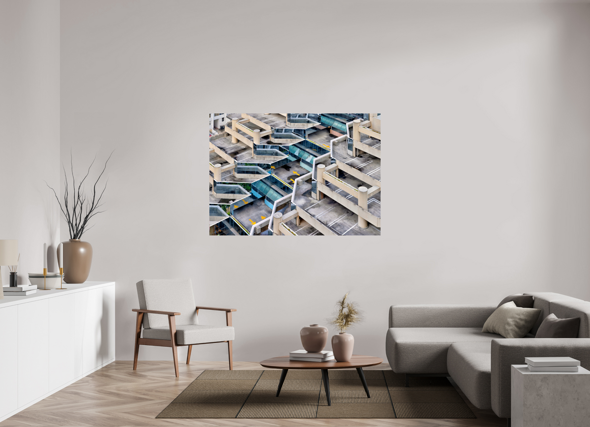 60.2 x 43″, Photo Print On Fuji Crystal DP II Urban Labyrinth — Geometry in Concrete