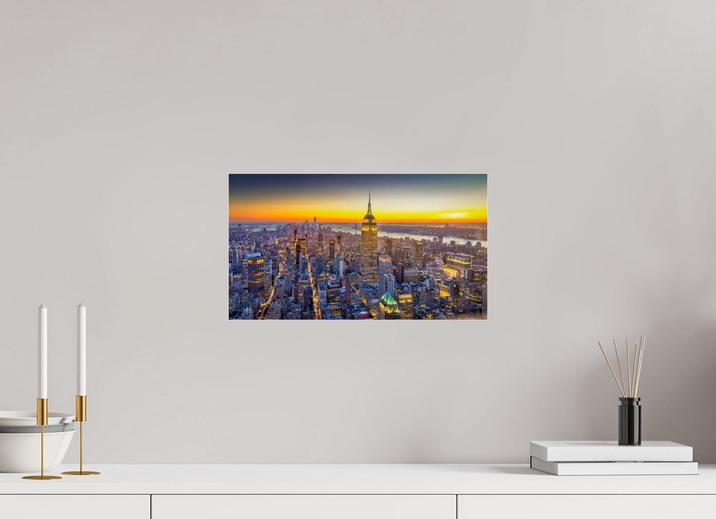 16 x 9″, Photo Print Under Acrylic Glass New York - Urban Glow