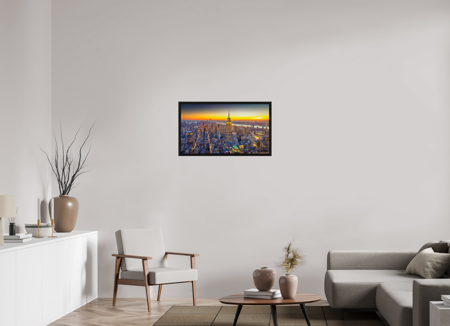 32 x 18″, Floater Frame New York - Urban Glow