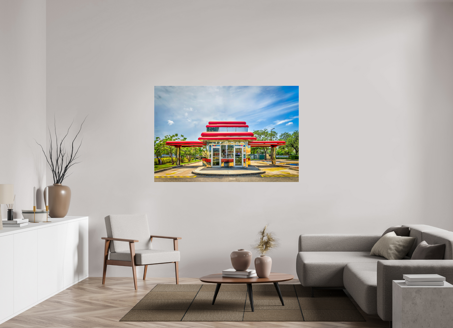 66 x 44″, Photo Print Under Acrylic Glass Florida - Hyperrealism Americana