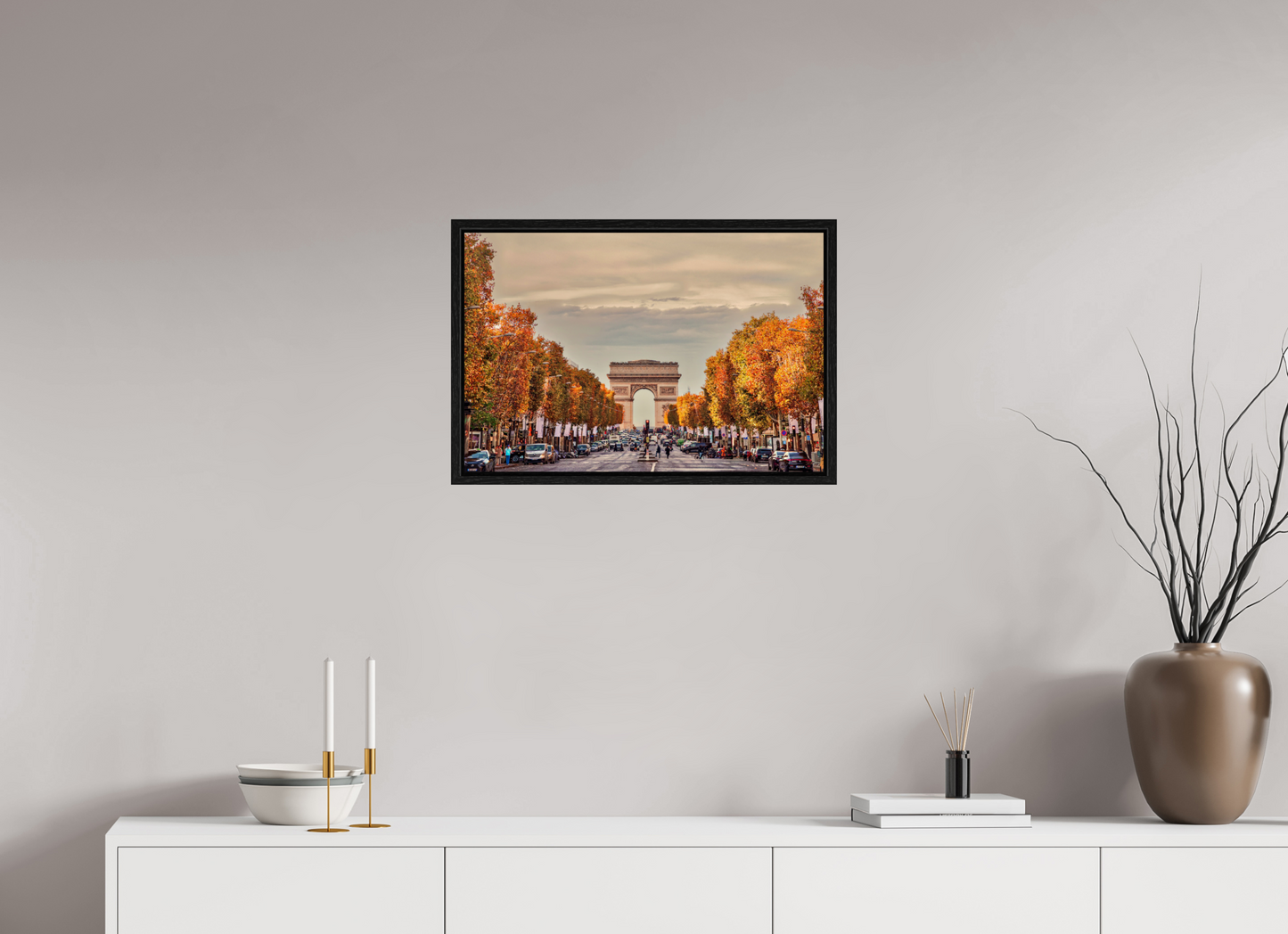 24 x 16″, Floater Frame Paris - Autumn in Paris