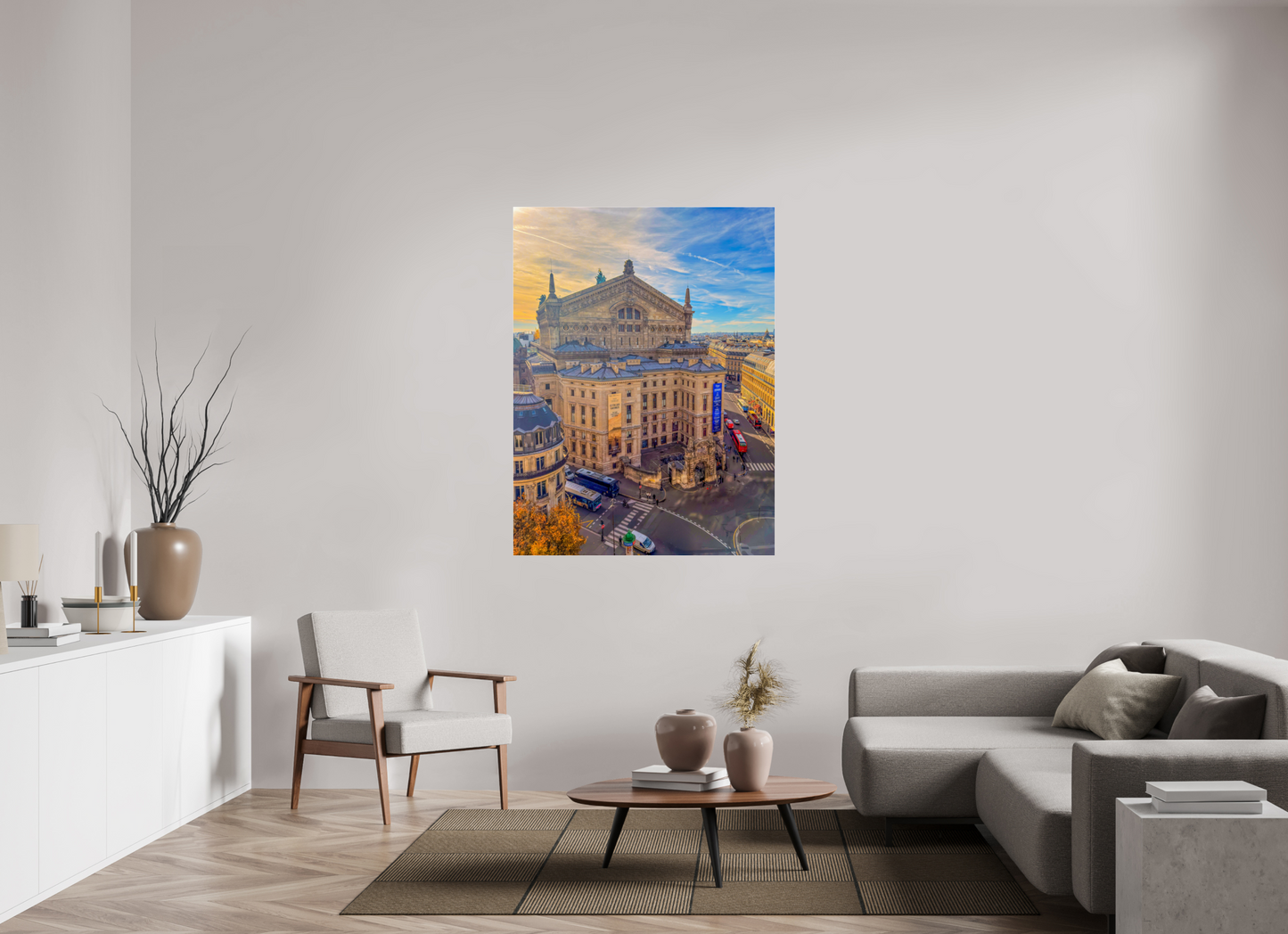 42 x 56″, Photo Print Under Acrylic Glass Paris - Palais Garnier at Sunset