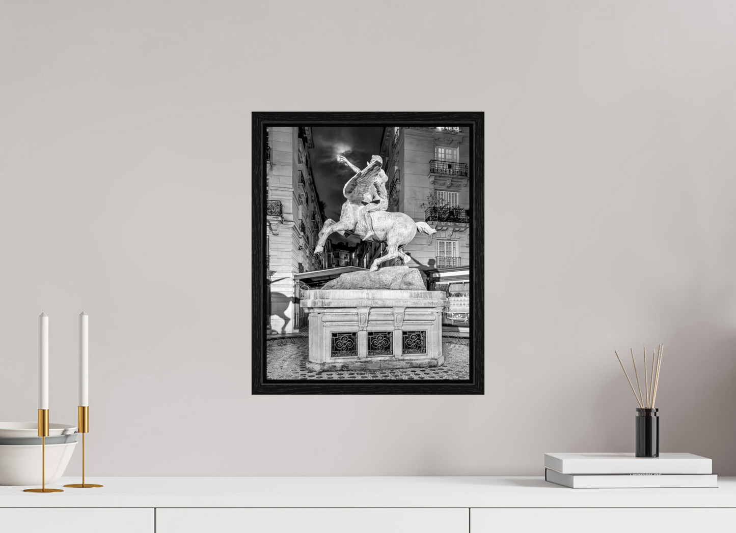 12 x 15″, Floater Frame Pegasus Under the Moon — Paris Fine Art Photography Print
