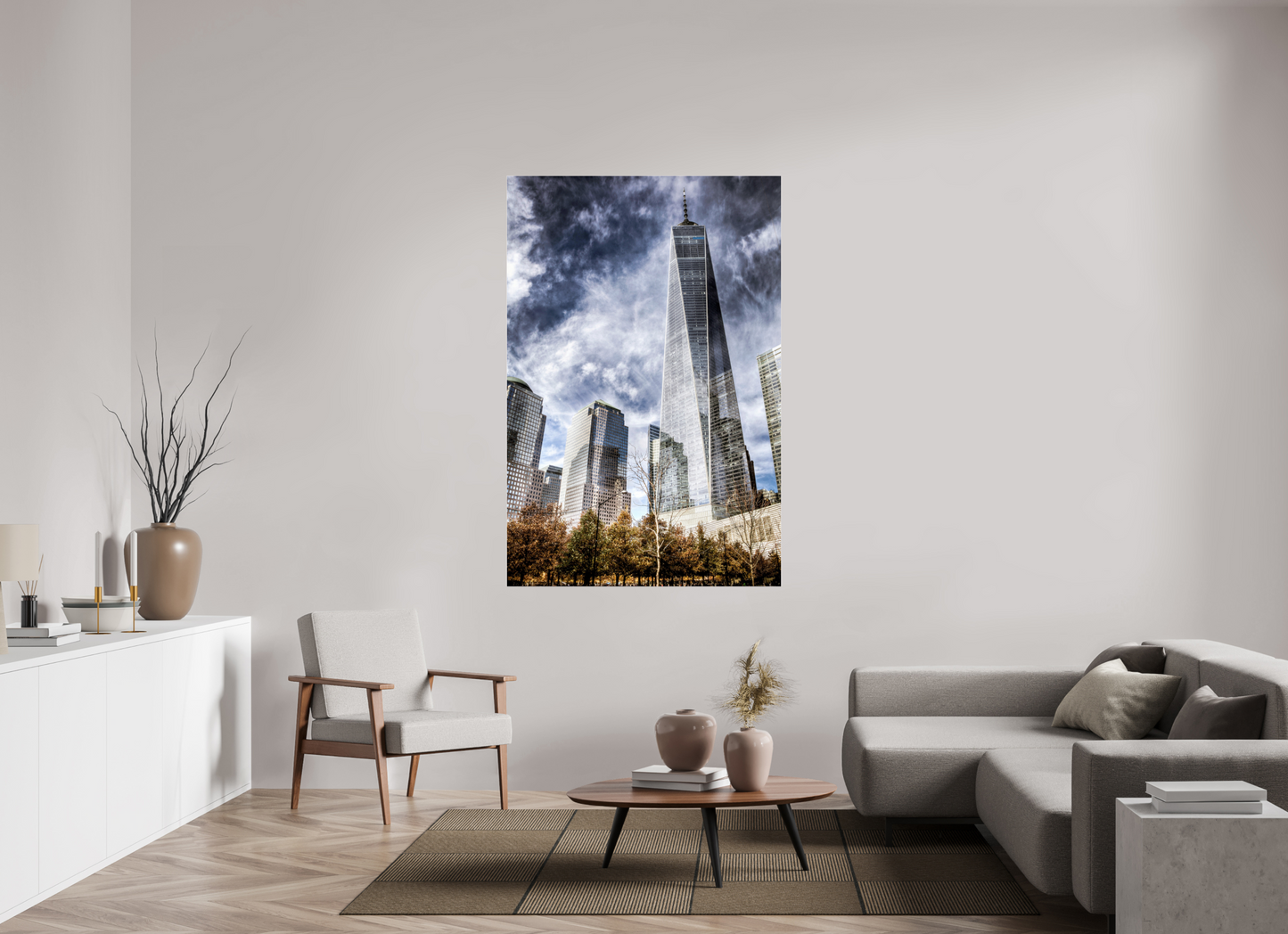 44 x 66″, Photo Print Under Acrylic Glass One World Trade Center – Dramatic New York City Architecture Fine Art Photograph