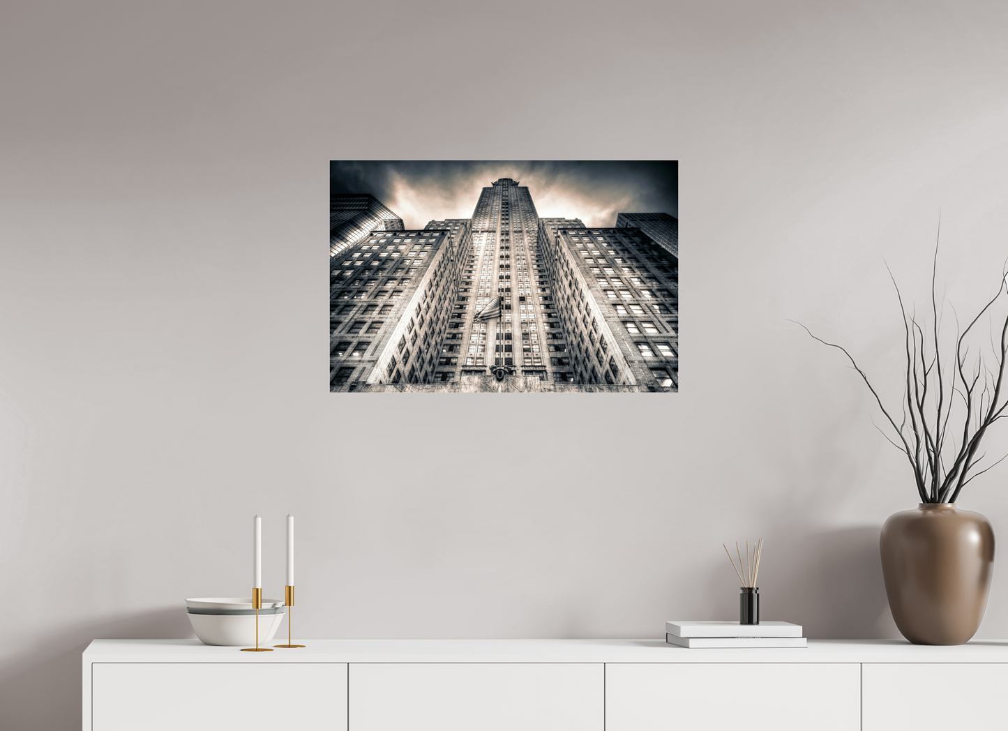 30 x 20″, Photo Print Under Acrylic Glass Gotham Ascension — Chrysler Building, New York