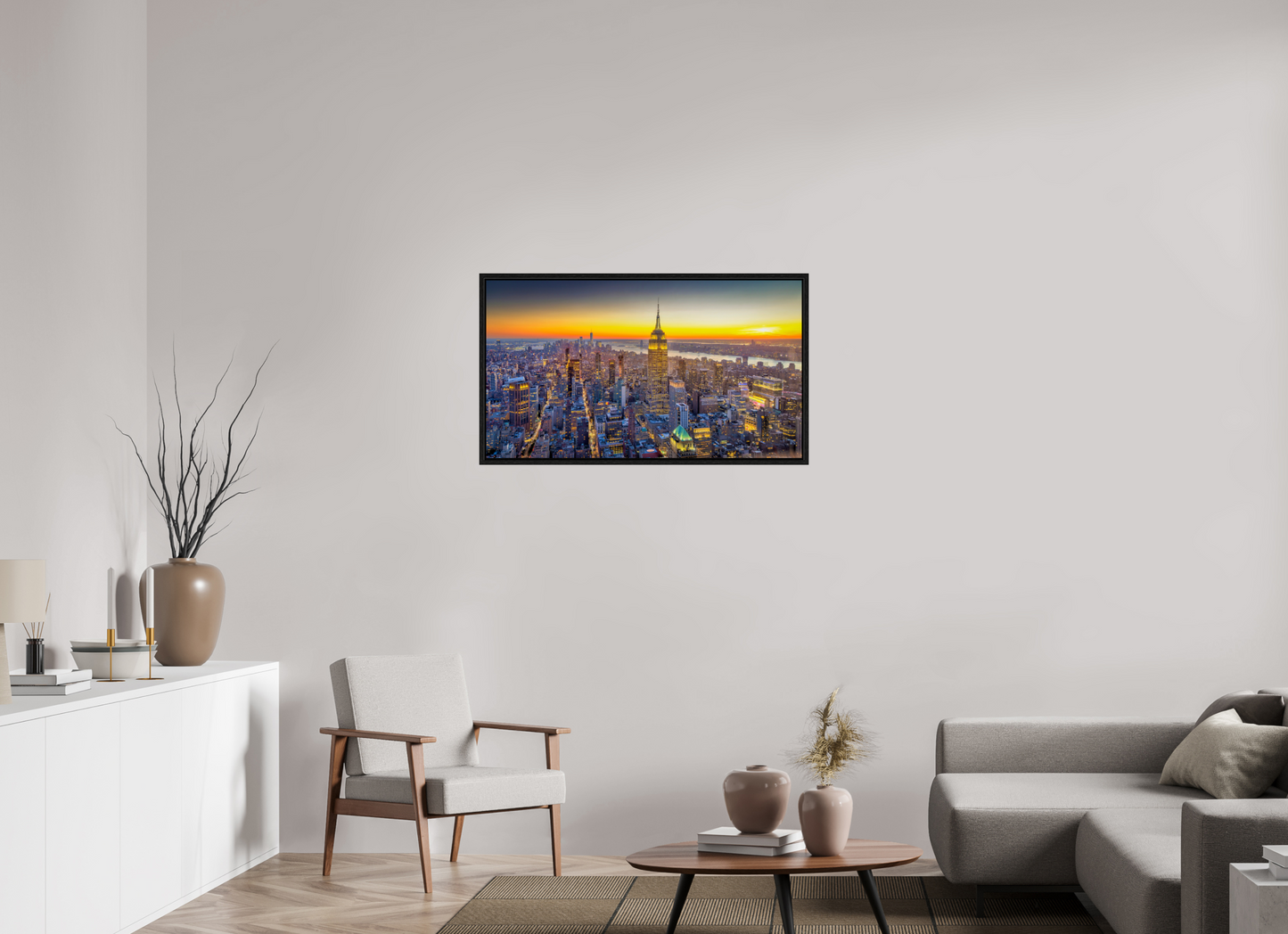 40 x 22.5″, Floater Frame New York - Urban Glow