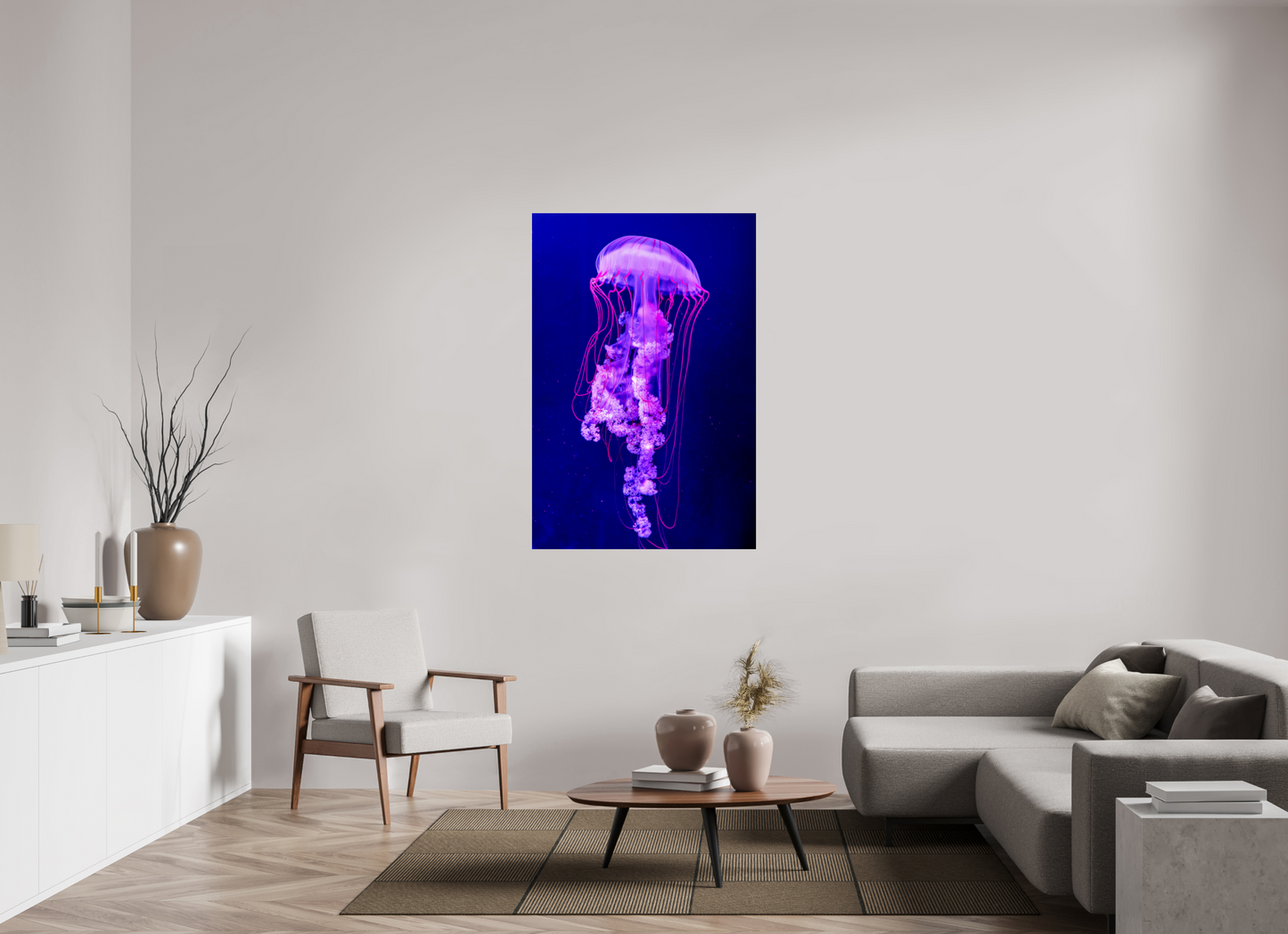 36 x 54″, Photo Print Under Acrylic Glass Electric Dreams – Fine Art Jellyfish Photography Print