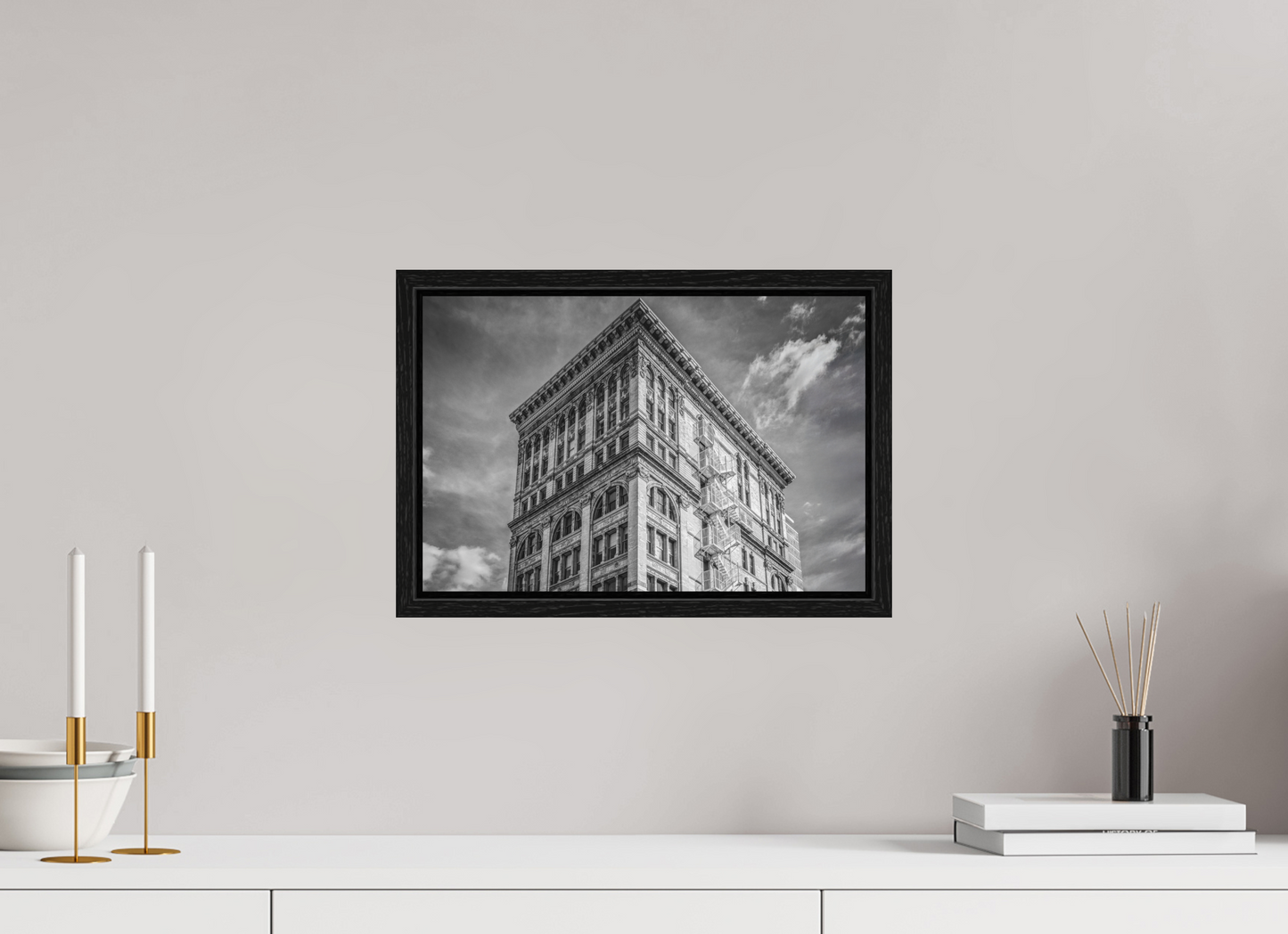 15 x 10″, Floater Frame New York - Soho Facade