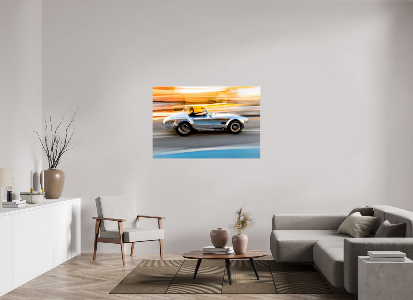 54 x 36″, Photo Print Under Acrylic Glass Cobra in Motion — Fine Art Automotive Photograph