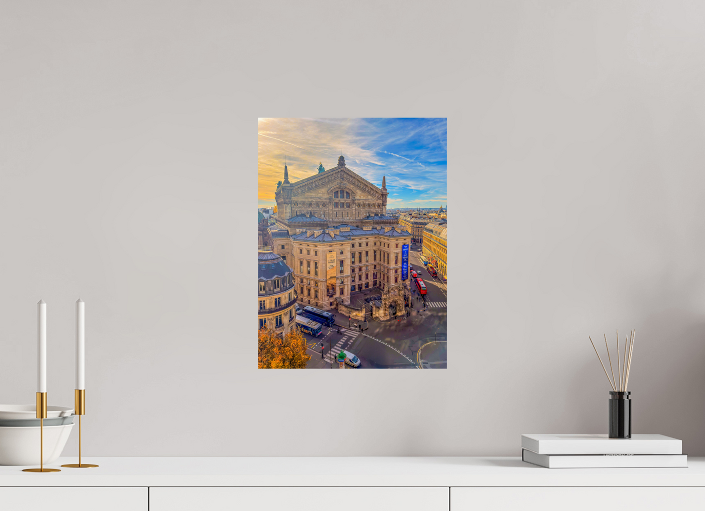 12 x 16″, Photo Print On Fuji Crystal DP II Paris - Palais Garnier at Sunset