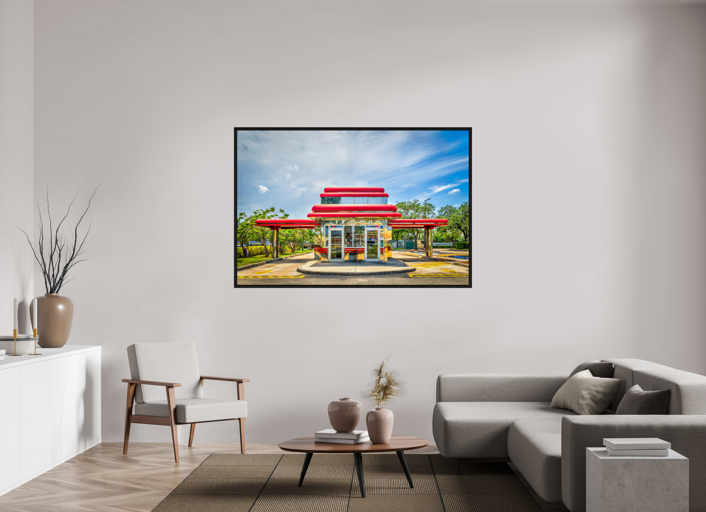 66 x 44″, Floater Frame Florida - Hyperrealism Americana