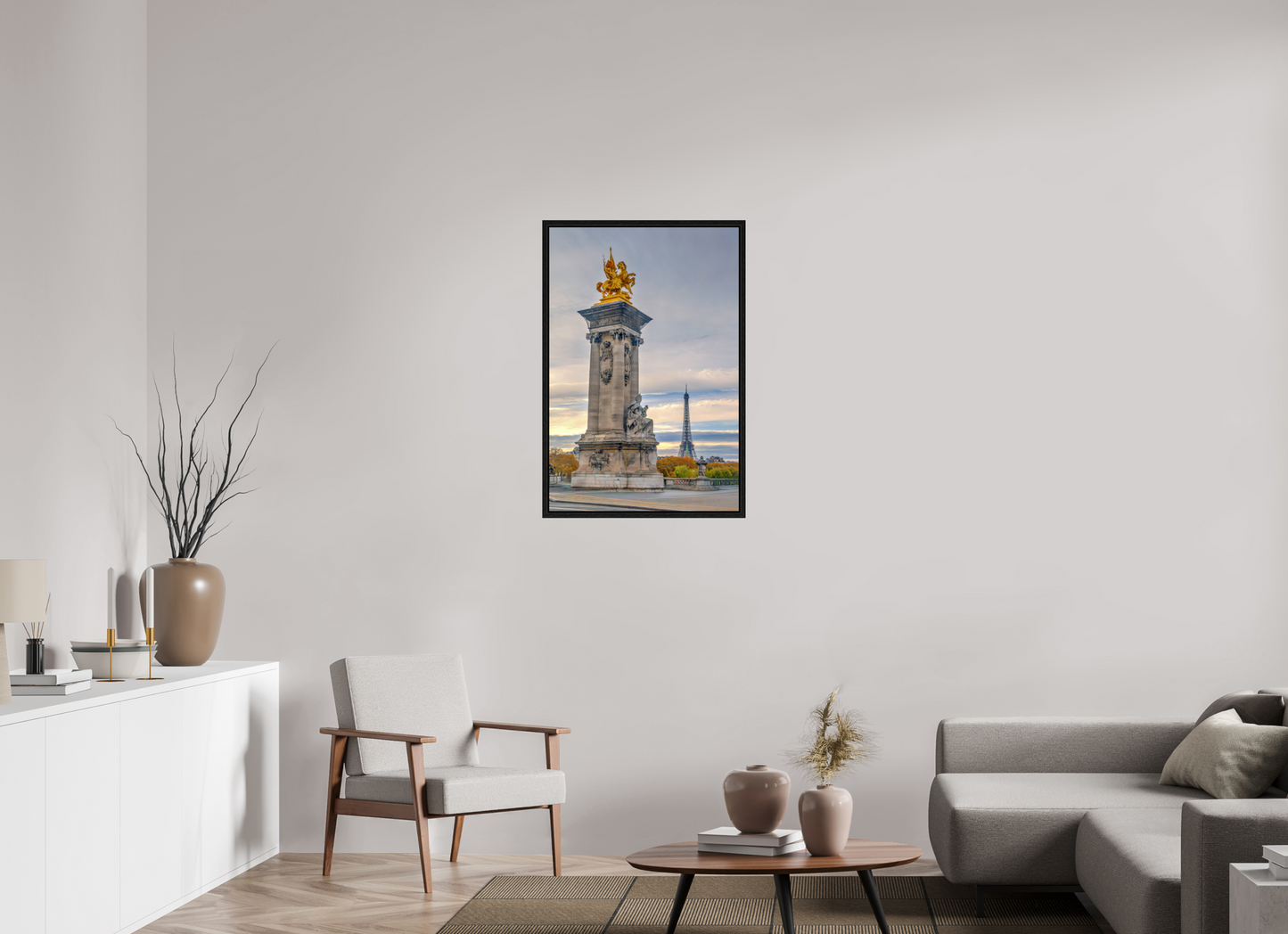 24 x 36″, Floater Frame Paris - Pont Alexandre III at Dawn